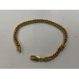 A LADIES 9CT YELLOW GOLD BRACELET, WEIGHT 4 GRAMS