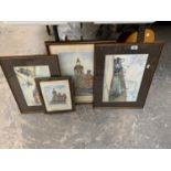 A COLLECTION OF FOUR FRAMED PRINTS TO INCLUDE PENCIL SIGNED EXAMPLES