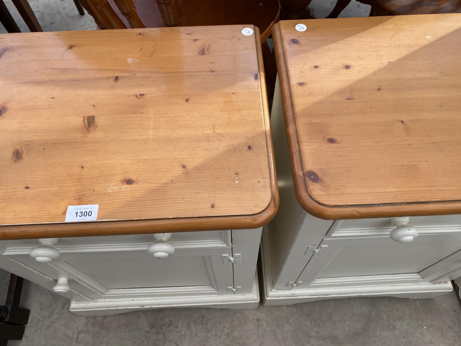 TWO YESTERDAYS PINE CREAM AND PINE BEDSIDE CABINETS - Image 2 of 4