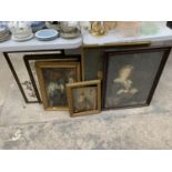 A COLLECTION OF ASSORTED FRAMED PICTURES TO INCLUDE TWO MIRRORS