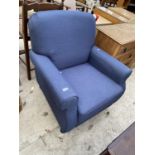 A BLUE ARMCHAIR