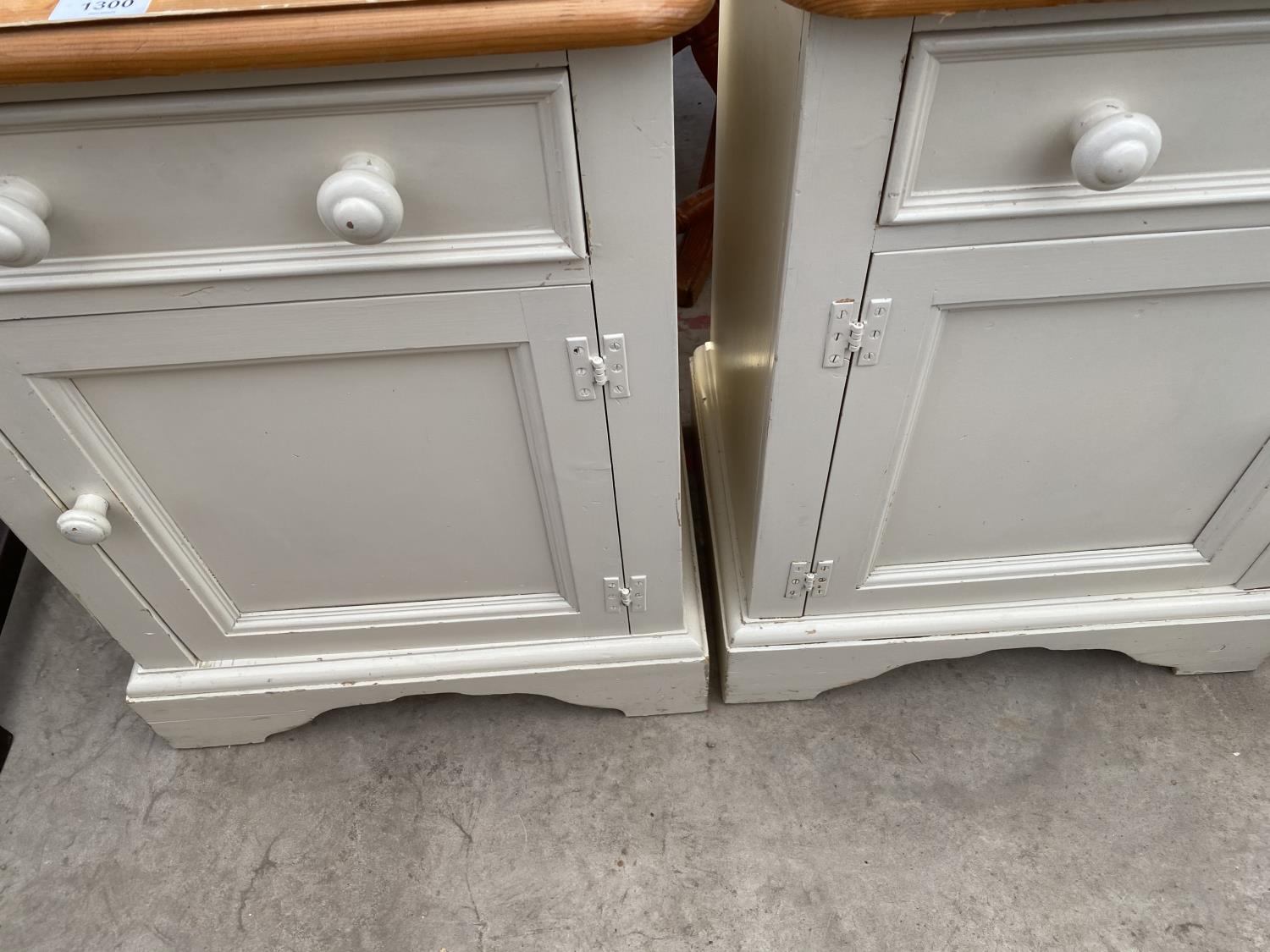 TWO YESTERDAYS PINE CREAM AND PINE BEDSIDE CABINETS - Image 3 of 4