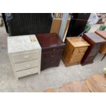 FOUR VARIOUS BEDSIDE CABINETS