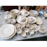 MIXED CERAMICS TO INCLUDE COPELAND 'THE KILL' PATTERN PART TABLE SERVICE, FURTHER SERVICES ETC