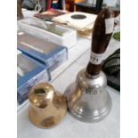 TWO VINTAGE METAL BELLS