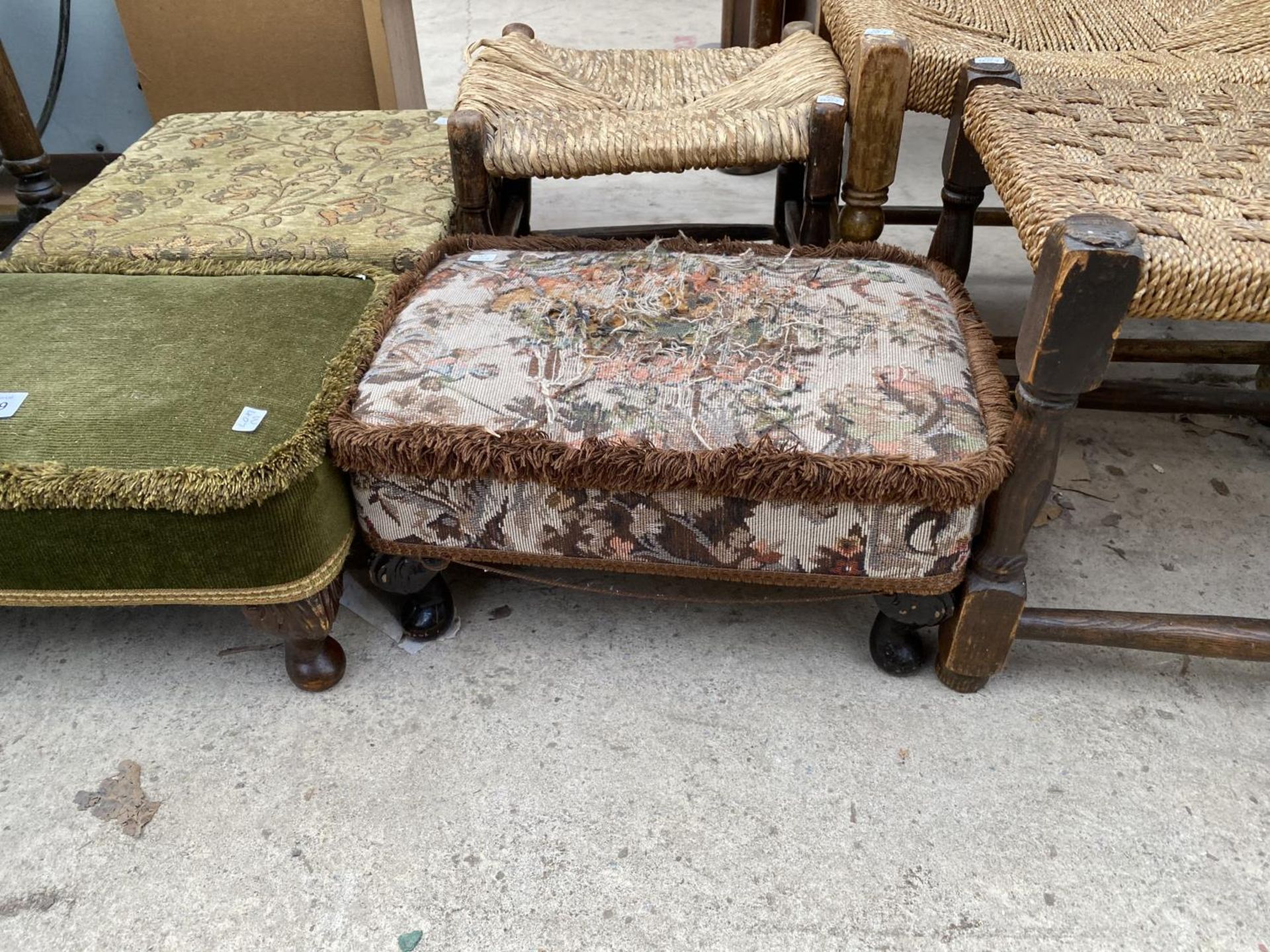 SIX VARIOUS FOOTSTOOLS - Image 3 of 3