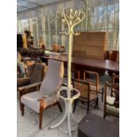 A WHITE BENTWOOD COAT STAND