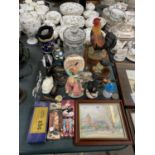 A COLLECTION OF ASSORTED CERAMICS AND FURTHER ITEMS TO INCLUDE BORDER FINE ARTS, CUT GLASS JAR,