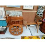 A VINTAGE STYLE WOODEN CART MODEL
