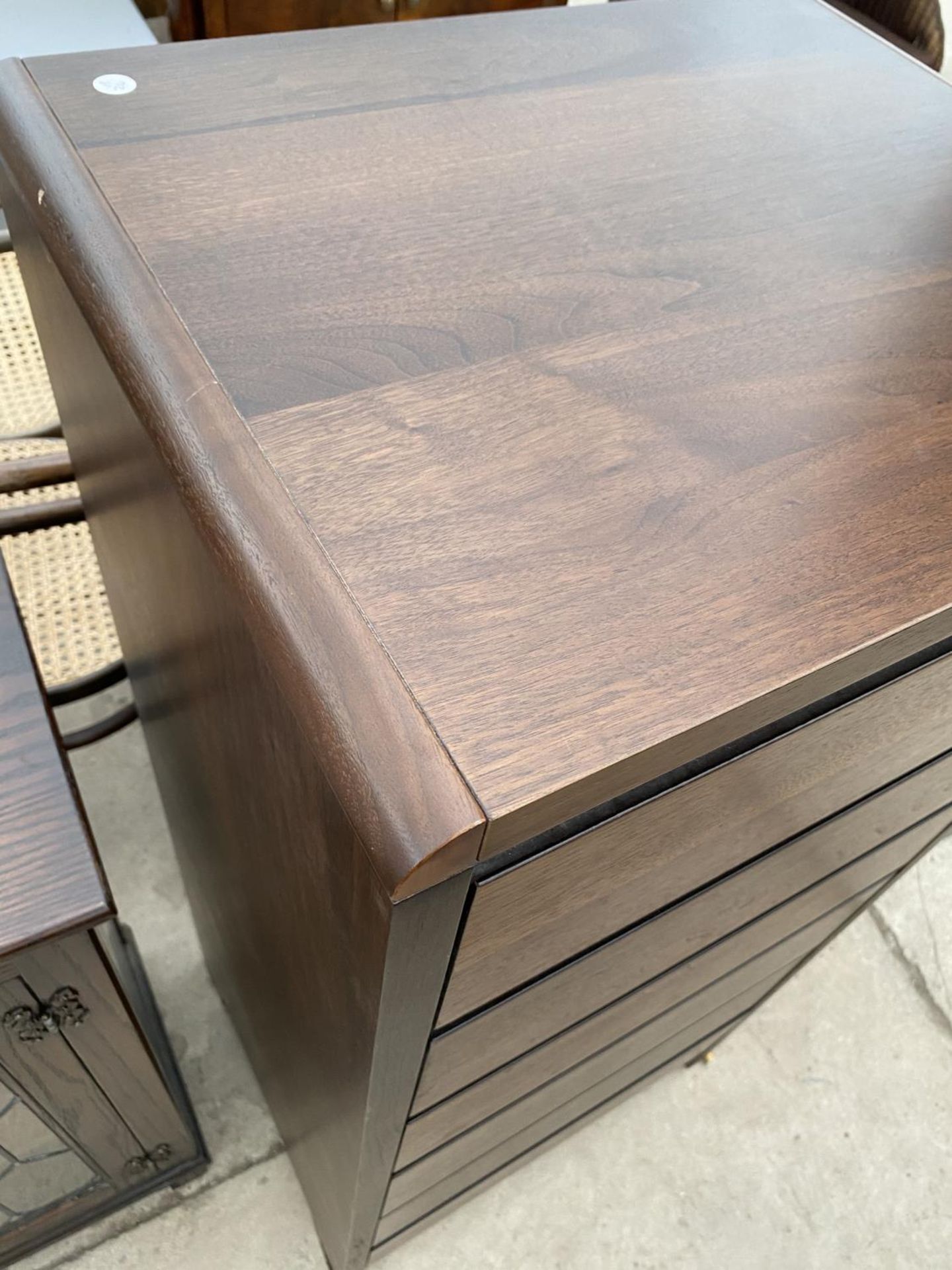 A MODERN TEAK CHEST OF SIX DRAWERS - Image 2 of 3