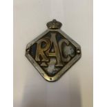 A RAC CAR BADGE