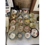 A COLLECTION OF HAND PAINTED CUPS AND SAUCERS