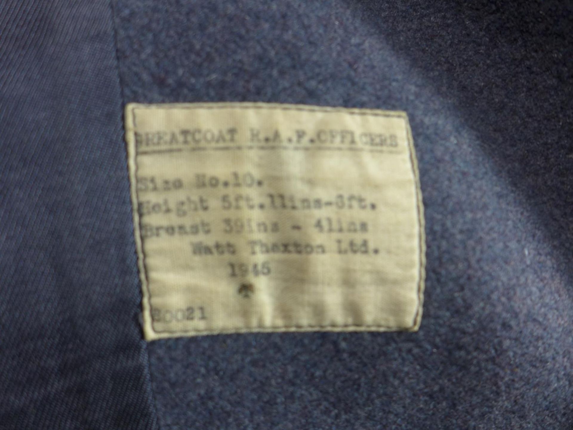 A W.W.II 1945 DATED R.A.F GREATCOAT - Image 2 of 2