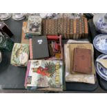A COLLECTION OF ASSORTED CLOTH BOUND BOOKS AND VINTAGE ANNUALS