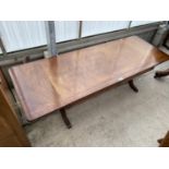 A MAHOGANY DROP END COFFEE TABLE