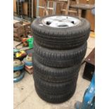 FIVE ALLOY WHEELS WITH TYRES FS 560