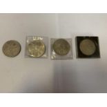 A COLLECTION OF FOUR CROWN COINS