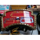 A POT OF GOLD FRUIT MACHINE LIGHT UP JACKPOT SIGN, NEEDS RE-WIRING