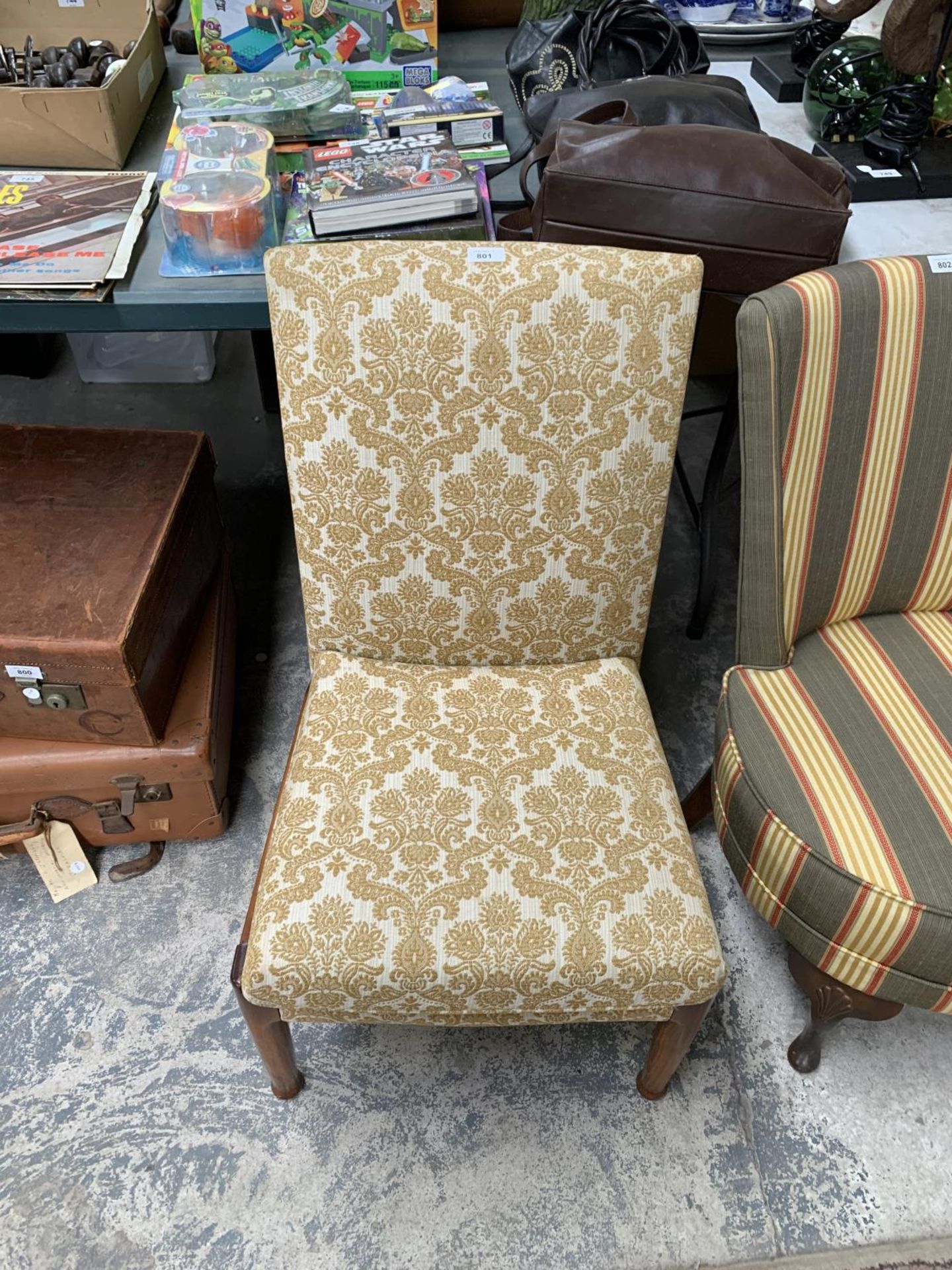 A PARKER KNOLL BEDROOM CHAIR