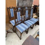 SIX OAK DINING CHAIRS