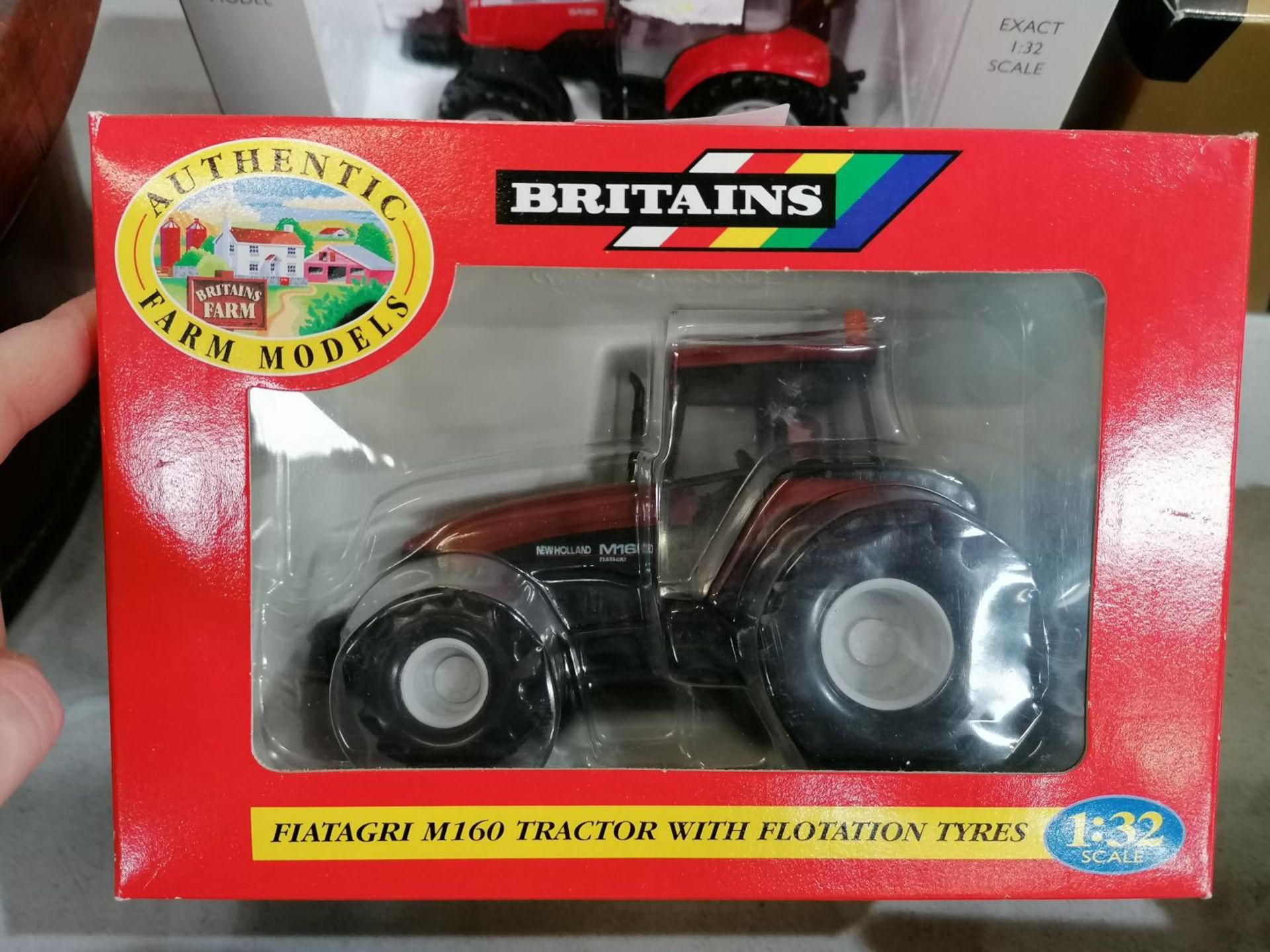 A BRITAINS BOXED DIE CAST FIAT-AGRI M160 1:32 SCALE TRACTOR MODEL, REF NO. 9445