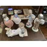 FIVE CERAMIC FIGURES TO INCLUDE NAO ETC