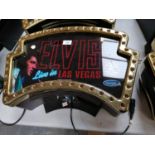 A LIVE IN LAS VEGAS ELVIS PRESLEY CASH FRUIT MACHINE LIGHT UP JACKPOT SIGN, WORKING ORDER