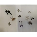 A COLLECTION OF TEN ASSORTED LADIES EARRINGS