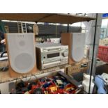 A SONY HI FI SYSTEM WITH SPEAKERS IN WORKING ORDER