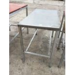 A STAINLESS STEEL TABLE