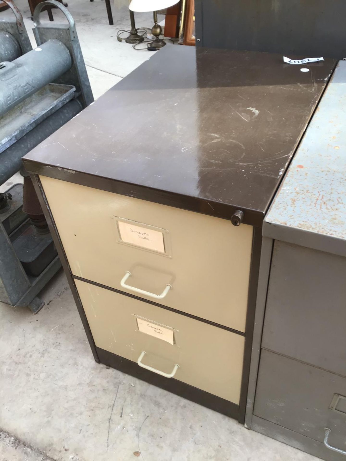 TWO METAL TWO DRAWER FILING CABINETS - Image 3 of 3