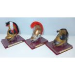 THREE DEL PRADO NAPOLEONIC WAR HELMET MODELS