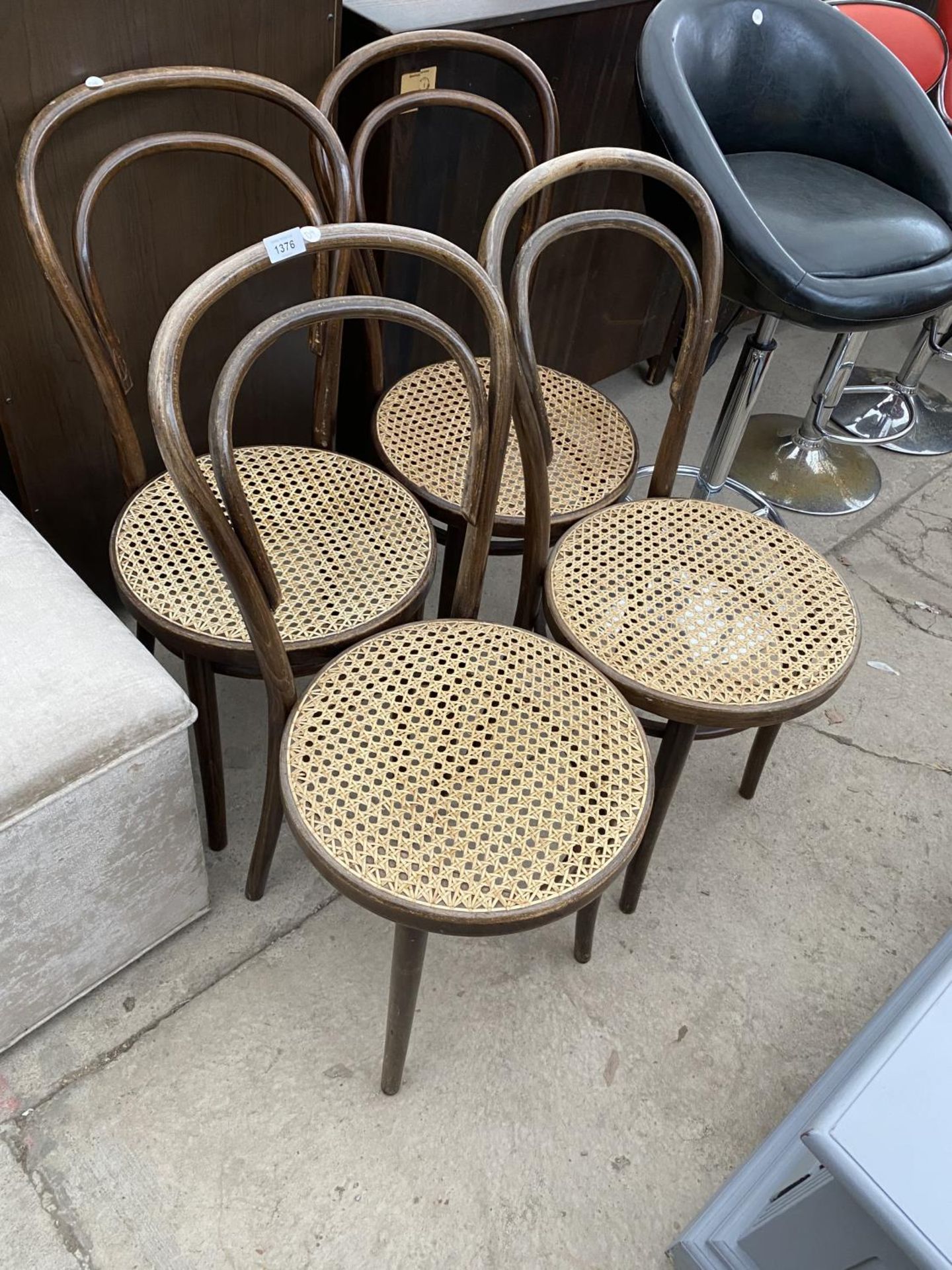 FOUR BENTWOOD DINING CHAIRS