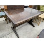 AN OAK DRAW LEAF ERCOLE DINING TABLE