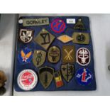 A COLLECTION OF 18 AMERICAN MILITARY BADGES