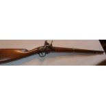 A FRENCH FLINTLOCK MUSKET, WITH NEW LOCK, 85 CM BARREL