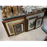 A LARGE COLLECTION OF ASSORTED FRAMED PRINTS TO INCLUDE VARIOUS ANIMAL SCENES
