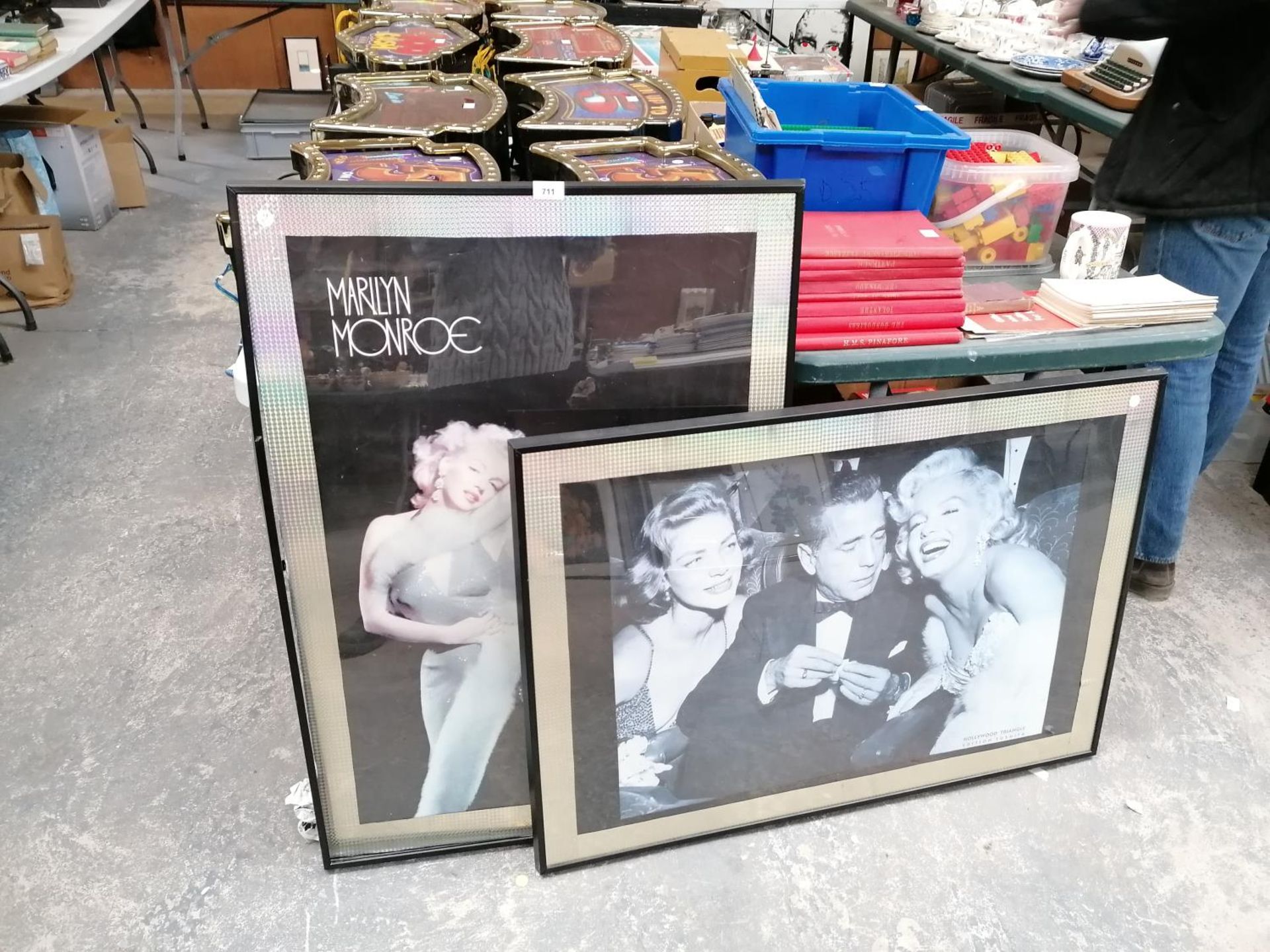 TWO LARGE FRAMED PRINTS - Marilyn Monroe AND OTHER