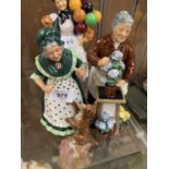 TWO ROYAL DOULTON FIGURES- 'OLD MOTHER HUBBARD' AND 'FLORA'