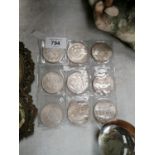 NINE COLLECTABLE COINS