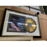 A FRAMED AND SIGNED PAUL MCCARTNEY BROAD STREET GOLD RECORD