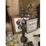 AN ART DECO STYLE FIGURAL TABLE LIGHT