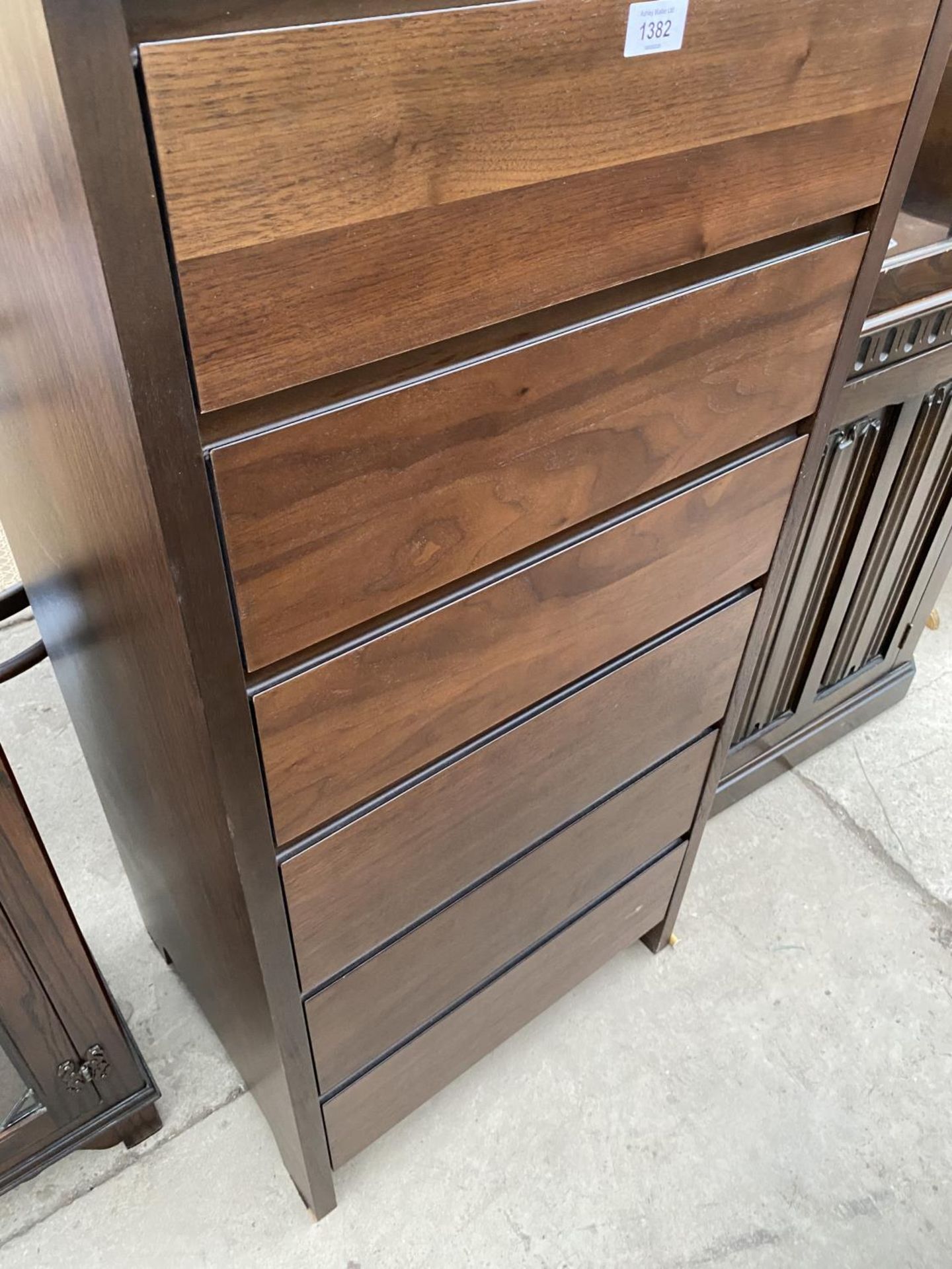 A MODERN TEAK CHEST OF SIX DRAWERS - Image 3 of 3