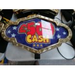 A £500 CASH FRUIT MACHINE LIGHT UP JACKPOT SIGN, WORKING ORDER