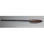 A ZULU STYLE WOOD ASSEGAI, LENGTH 95 CM