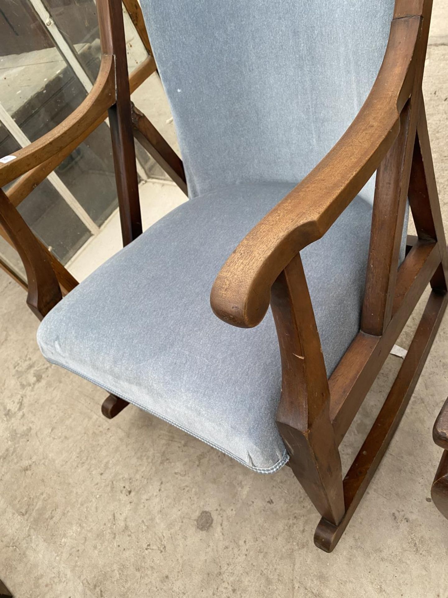 A MAHOGANY ROCKING CHAIR - Image 3 of 3