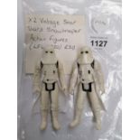 TWO VINTAGE STAR WARS SNOWTROOPER ACTION FIGURES