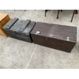 TWO VINTAGE PINE CHESTS