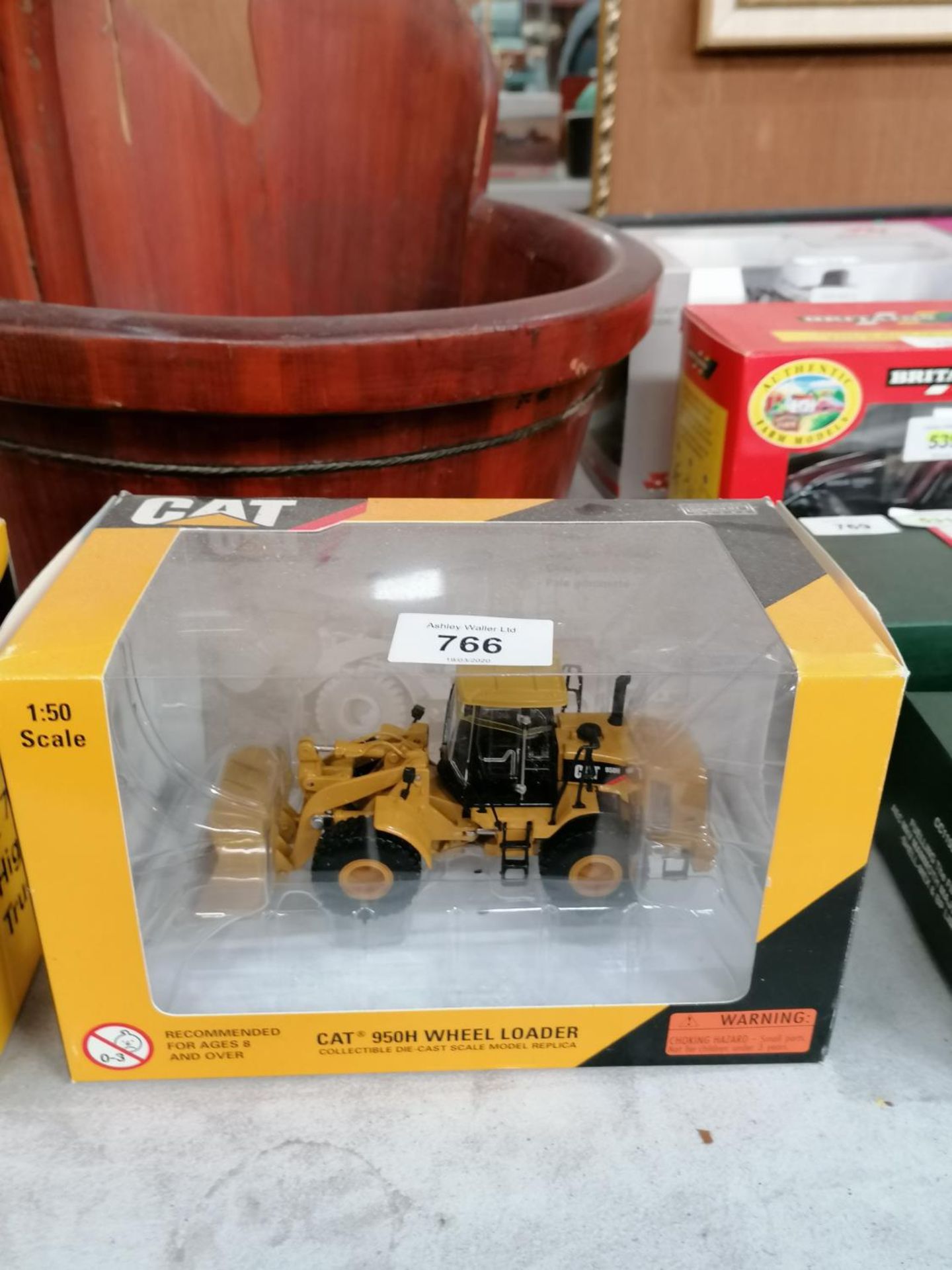 A BOXED NORSCOT DIE CAST CAT 950 H WHEEL LOADER MODEL, 1:50 SCALE, REF NO. 55196