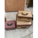 THREE VINTAGE VANITY CASES